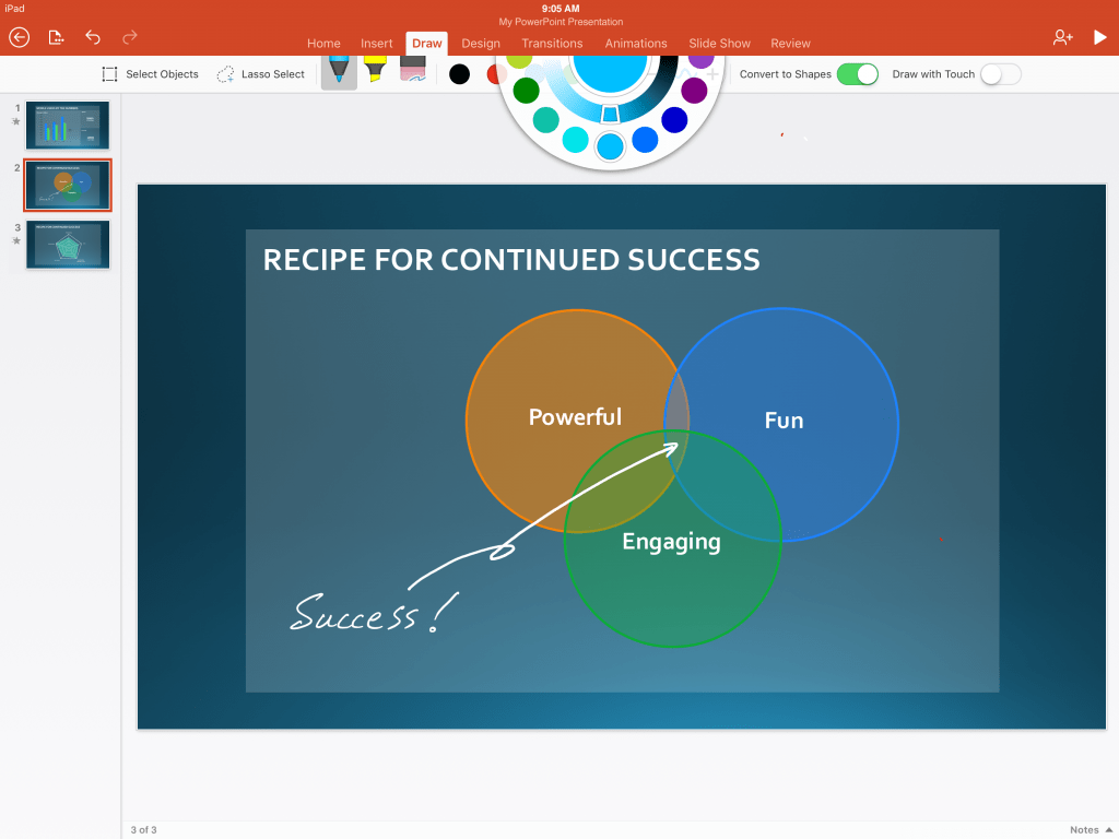 PowerPoint „Ink to Shape“ - This Moment Counts